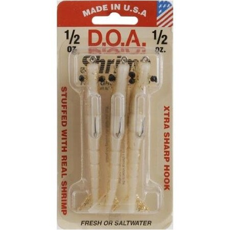 Doa Shrimp Lure, 4 12 Oz, GlowGold Rush Belly, 3PK FSH4-3P-309
